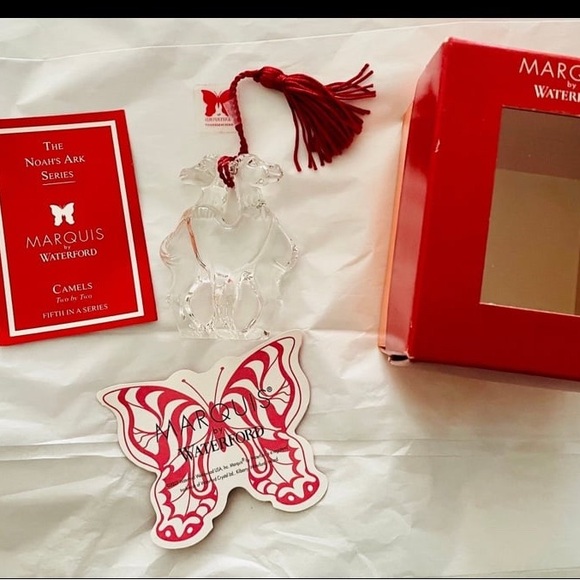 Christmas ornament MARQUIS WATERFORD CRYSTAL Noah's Ark CAMELS TWO BY TWO. - Picture 2 of 3